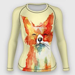 Рашгард женский Живописная лисица, цвет: 3D-принт