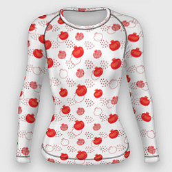 Рашгард женский Узор из сочных гранат, цвет: 3D-принт