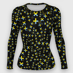 Рашгард женский TXT pattern logo, цвет: 3D-принт