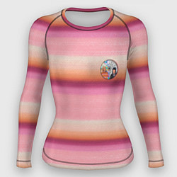 Рашгард женский Энид Синклер с Уэнсдей Аддамс - текстура свитера, цвет: 3D-принт