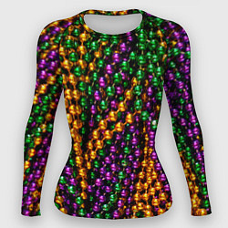 Рашгард женский Разноцветные буссы, цвет: 3D-принт