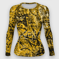 Рашгард женский Желтый хаос, цвет: 3D-принт