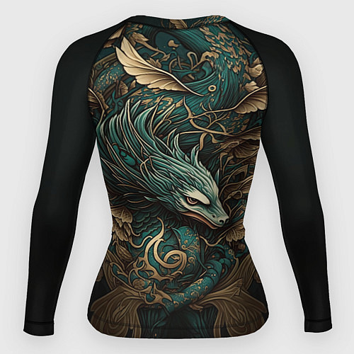 Женский рашгард Изумрудный Дракон Irezumi / 3D-принт – фото 2