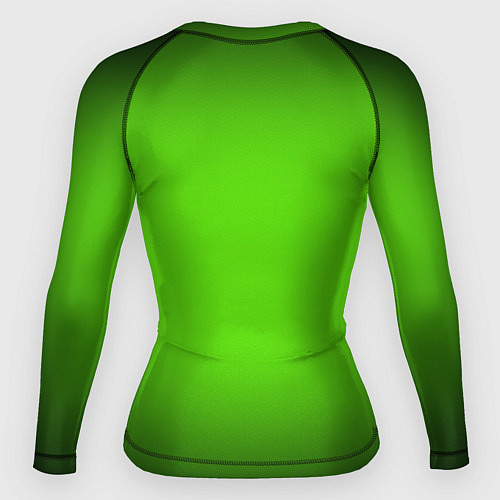 Женский рашгард Кислотный зеленый с градиентом / 3D-принт – фото 2