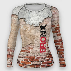 Рашгард женский Старая кирпичная стена - Бронкс, цвет: 3D-принт