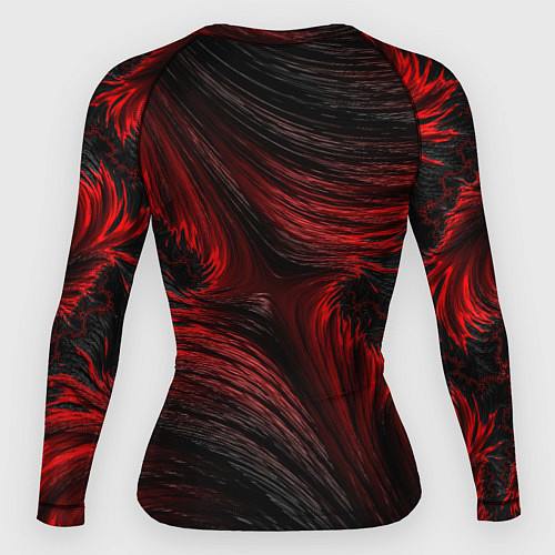 Женский рашгард Red vortex pattern / 3D-принт – фото 2