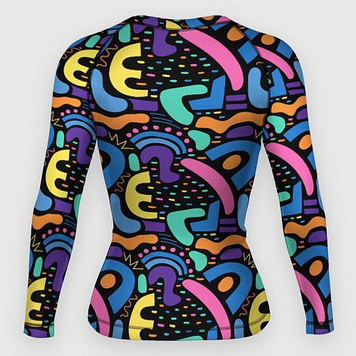 Женский рашгард Multicolored texture pattern / 3D-принт – фото 2