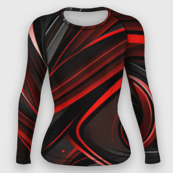 Женский рашгард Black and red abstract