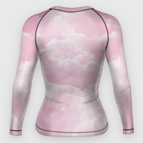 Женский рашгард Розовые облака деньги / 3D-принт – фото 2