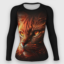 Рашгард женский Огненный рыжий кот, цвет: 3D-принт