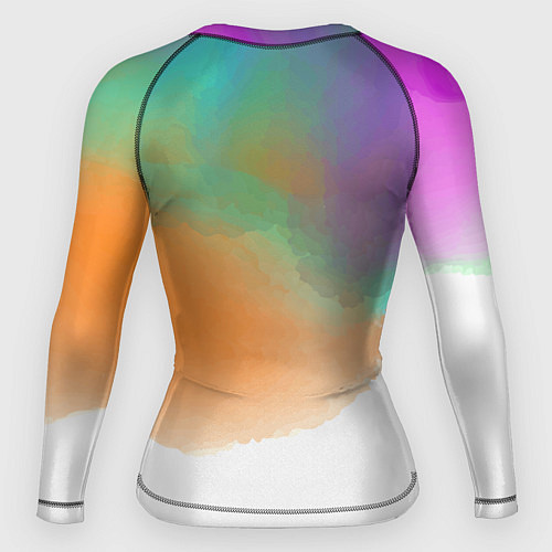 Женский рашгард Чёрная кошечка с сердечком на груди / 3D-принт – фото 2