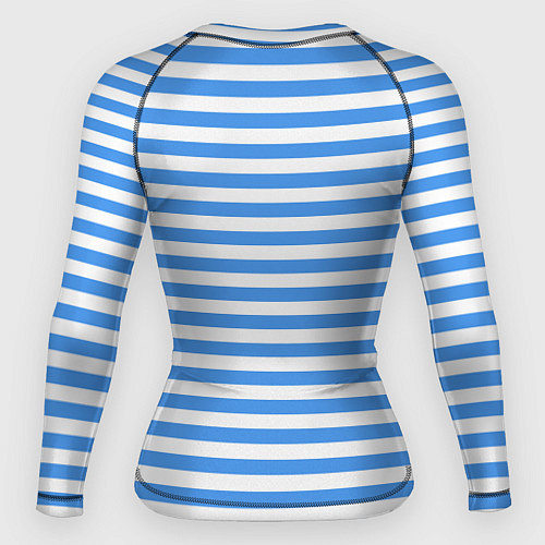 Женский рашгард Тельняшка васильковая ВДВ / 3D-принт – фото 2