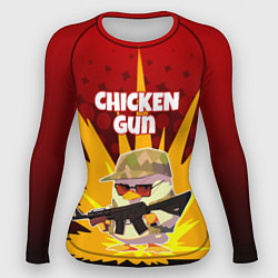 Рашгард женский Chicken Gun - спецназ, цвет: 3D-принт