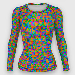 Рашгард женский Мелкие блоки Тетрис, цвет: 3D-принт