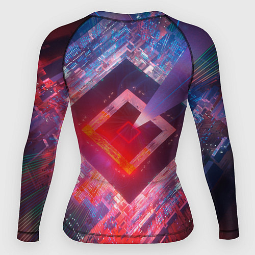 Женский рашгард Цифровые стены и лифт / 3D-принт – фото 2