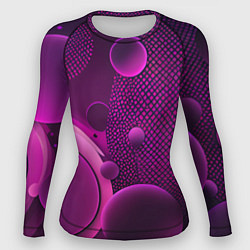 Рашгард женский Фиолетовые шары, цвет: 3D-принт
