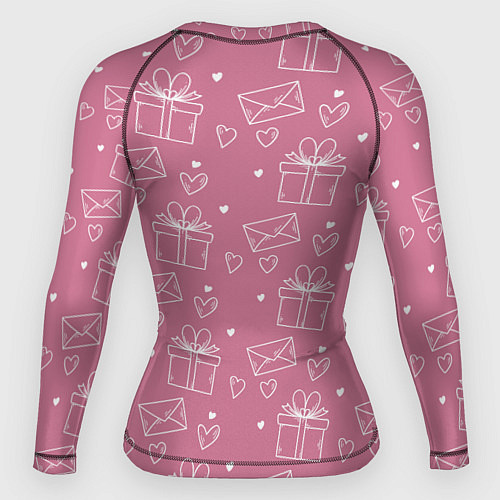 Женский рашгард Влюбленным паттерн / 3D-принт – фото 2