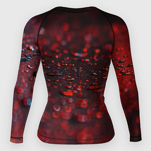 Женский рашгард Капли алого дождя / 3D-принт – фото 2