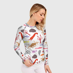 Рашгард женский Морской пейзаж, цвет: 3D-принт — фото 2