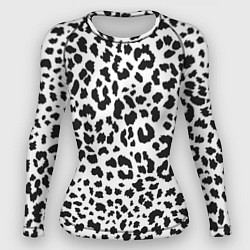 Рашгард женский Черные леопардовые пятна, цвет: 3D-принт
