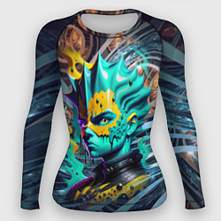 Рашгард женский Барт Симпсон - фрактальная фантазия, цвет: 3D-принт