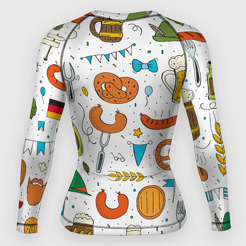 Женский рашгард Октоберфест - цветной дудл / 3D-принт – фото 2