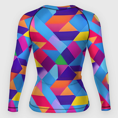 Женский рашгард Геометрическая абстракция красок / 3D-принт – фото 2