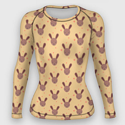 Рашгард женский Паттерн милые кролики, цвет: 3D-принт