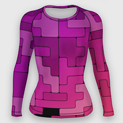 Рашгард женский Фиолетовые текстуры, цвет: 3D-принт