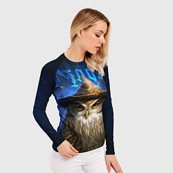 Рашгард женский Волшебная сова - магия, цвет: 3D-принт — фото 2