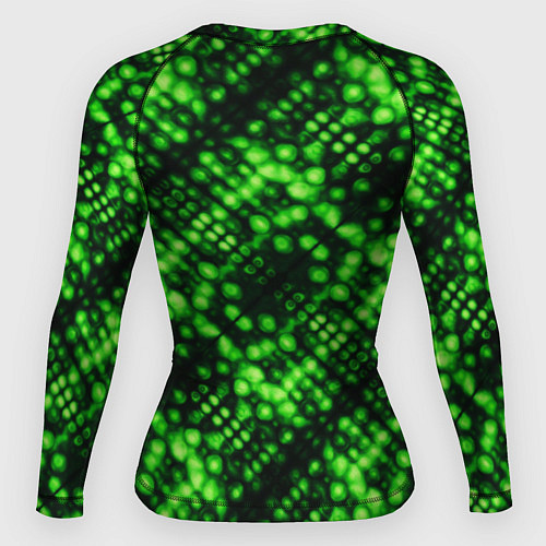Женский рашгард Зеленые точечные ромбы / 3D-принт – фото 2