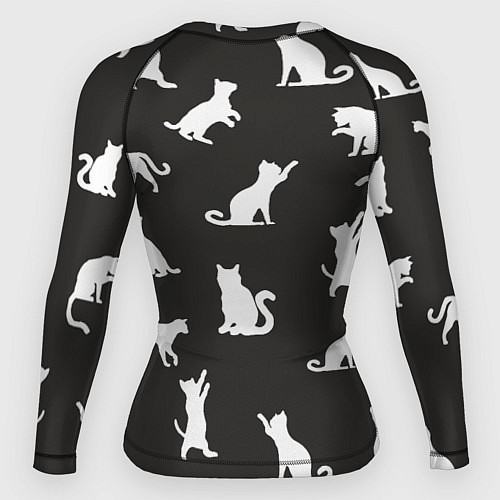Женский рашгард White cats / 3D-принт – фото 2