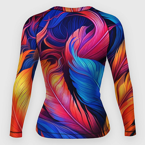 Женский рашгард Экзотические перья / 3D-принт – фото 2