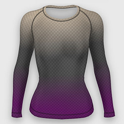 Рашгард женский Фиолетовый и серый дым - Хуф и Ся, цвет: 3D-принт