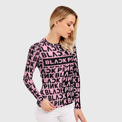 Рашгард женский Blackpink - pink text, цвет: 3D-принт — фото 2
