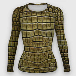 Рашгард женский Текстура кожи крокодила, цвет: 3D-принт