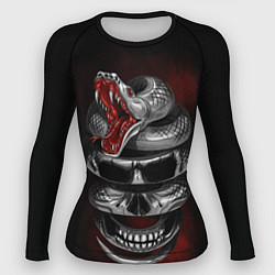 Рашгард женский Snake skull, цвет: 3D-принт