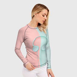 Рашгард женский Наушники в пастельных тонах, цвет: 3D-принт — фото 2