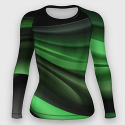 Рашгард женский Темная зеленая текстура, цвет: 3D-принт