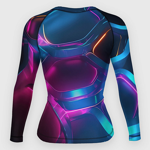 Женский рашгард Неоновый синий фон / 3D-принт – фото 2