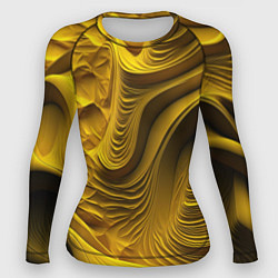 Рашгард женский Объемная желтая текстура, цвет: 3D-принт