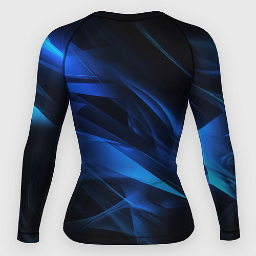 Женский рашгард Black blue texture / 3D-принт – фото 2