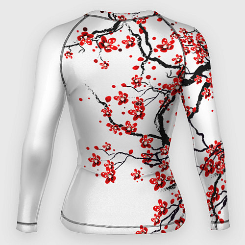 Женский рашгард Цветущее дерево сакуры / 3D-принт – фото 2