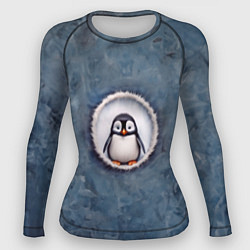 Рашгард женский Маленький забавный пингвинчик, цвет: 3D-принт