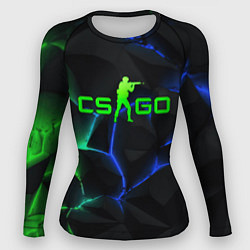 Рашгард женский CS GO green blue neon, цвет: 3D-принт