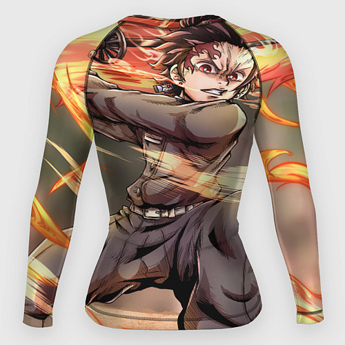Женский рашгард Клинок рассекающий демонов Тандзиро Камадо / 3D-принт – фото 2