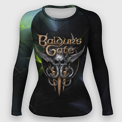 Женский рашгард Baldurs Gate 3 logo dark green