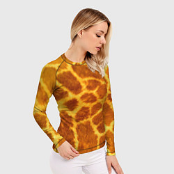 Рашгард женский Шкура жирафа - текстура, цвет: 3D-принт — фото 2