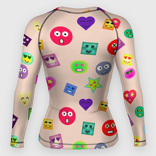 Женский рашгард Разные смайлики / 3D-принт – фото 2