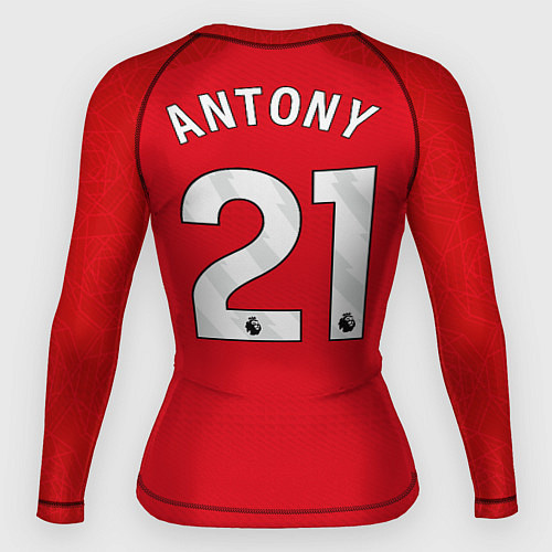 Женский рашгард Антони Манчестер Юнайтед форма 2324 домашняя / 3D-принт – фото 2
